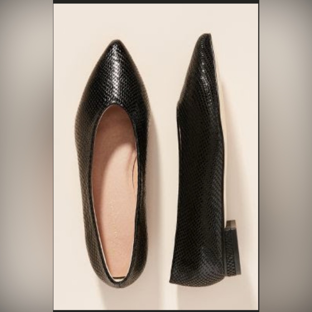 Anthropologie Black Baldwin Flat Shoe Size 9/ EU 40